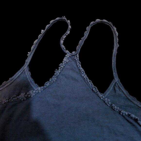 Almost Famous Navy Blue Swing Racerback Tank Top Size Large - Picture 4 of 5